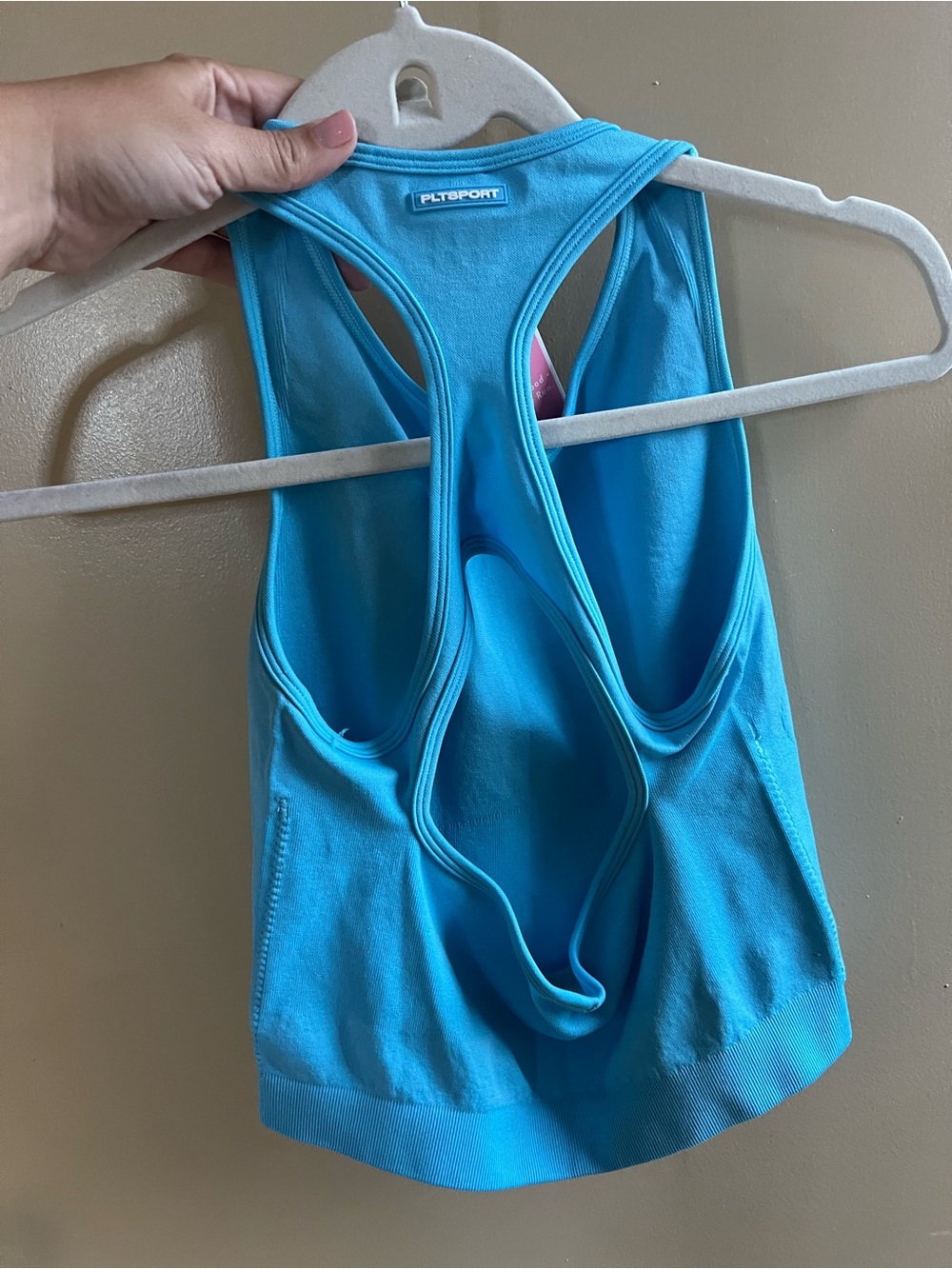 PrettyLittleThing Sky Blue Racerback Tank Top - Picture 6 of 6